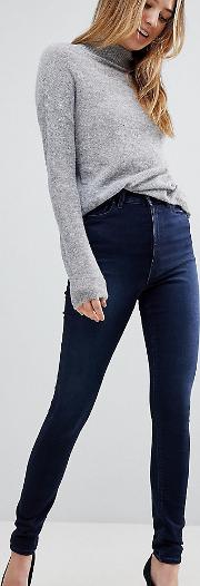 ridley high waist skinny jeans  vivienne blue black wash