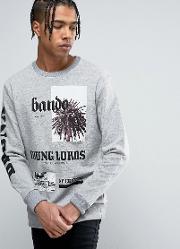 young lords printed sweater