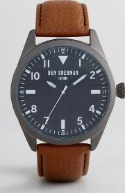 wb074br watch in brown leather