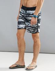 Lineup Layback Swim Shorts With All Print 17 Inch
