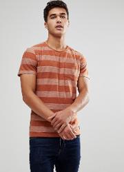 stripe  shirt in rust