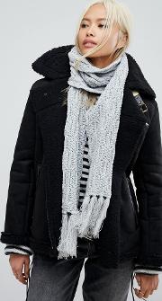 cable knitted scarf