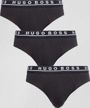 black by hugo briefs 3 pack in