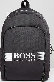 by hugo boss nylon backpack grey