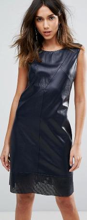 Aswedy Faux Leather Dresses