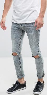 mid wash skinny jeans