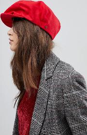 flat cap in red
