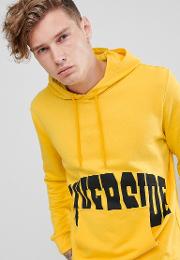 brooklyn supply co hoodie with riverside print  yellow