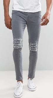 brooklyn supply co ripped knee skinny jeans