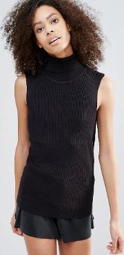 b.young roll neck sleeveless top
