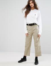 relaxed awkward lenth chino trousers