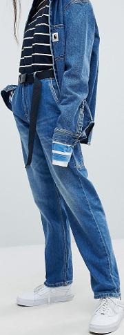 Relaxed Boyfriend Jeans With Hammer Loop