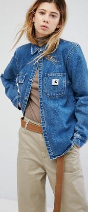Relaxed Denim Shirt With Chest Pockets