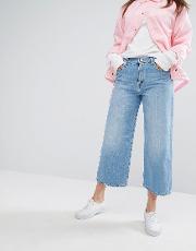 relaxed high waist awkward length jeans