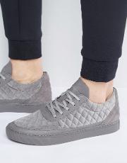 chutoro quilted trainers  grey