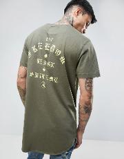longline t shirt with back print