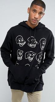cynical hoodie distorted skull