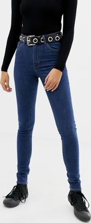 High Waist Stretch Skinny Jean With Recycled & Organic Cotton