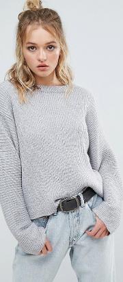 ribbed cropped knit