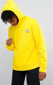 tiny logo hoodie yellow