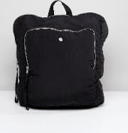 zip backpack black