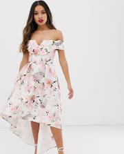 Bardot Midi Prom Dress