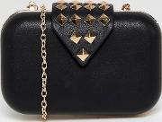 clutch bag with gold stud hardware
