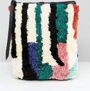 textured mini backpack