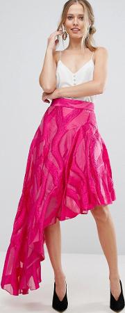 jacquard asymetric skirt