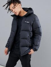 pike lake hooded jacket in black