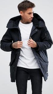 Hooded Jacket In Black 10001185 A03