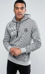 micro dot pull over hoodie in grey 10003601 a01