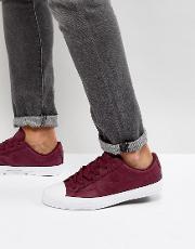 Ox Star Player Plimsolls In Red 157770c
