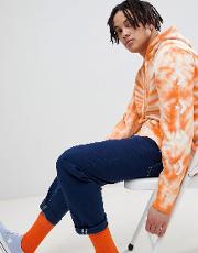 pullover hoodie in tie dye  orange 10005830 a02