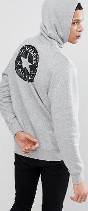pullover hoodie with chuck patch in grey 10006680 a01