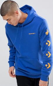 pullover hoodie with sleeve print  blue 10006433 a03