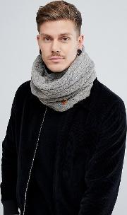 cable snood in grey