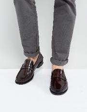 penny loafers in bordo leather