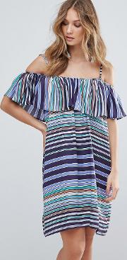 louane layered striped dress