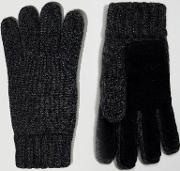 stirling lambswool glove with leather palm