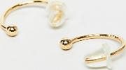 designb hoop earrings  gold