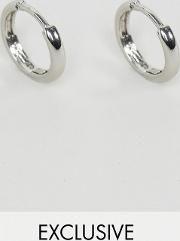 silver hoop earrings exclusive to asos