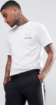 logo t shirt in white