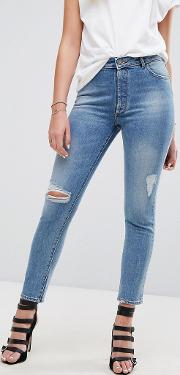 Bella Slim Fit Jean With Rips And Distressing