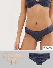 Louise 2 Pack Hipster Briefs