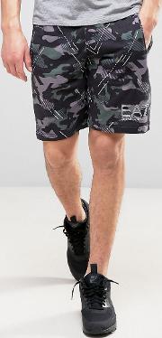 emporio armani sweat shorts visibility logo in camo print