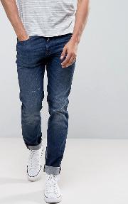 80 Slim Tapered Jeans Contrast Clean Wash