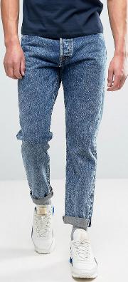 ed 45 loose tapered jeans acid wash rainbow selvedge