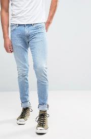 ed 85 slim tapered drop crotch jeans light trip used wash