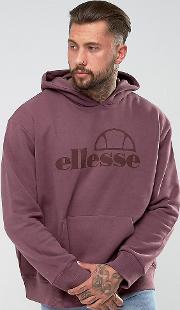 Oversized Hoodie With Large Logo In Purple